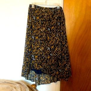 Flirty and Flowy faux wrap high-low skirt